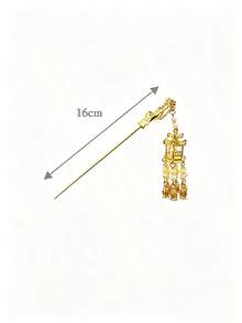 1pc Pearl Tassel Lantern Hair Pin Vintage Chinese Style Bun Hair Accessory Exquisite Hair Decoration Suitable For Festival Party Outfit Matching - Multicolor - View 10