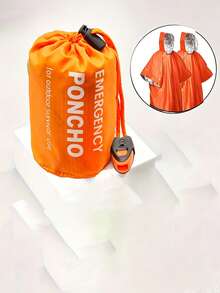 Thickened Insulated Emergency Raincoat With Hood - Lightweight High-Quality Camping, Hiking And Outdoor Adventure Emergency Gear - Multicolor - View 4