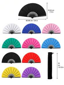 客製化手持摺扇，可印照片，適合婚禮、舞會、派對，亦可作為 Cosplay、美髮沙龍、演唱會等特殊場合的裝飾禮品 - 彩色 - 查看 9