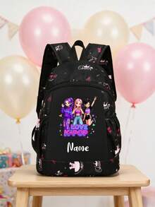 Custom Designed Sweet Cute Princess Style Backpack/Dance Bag, Decorated With Pattern, Zipper Closure, Adjustable Shoulder Strap, Durable And Long-Lasting, Perfect For Young Ballet Dancers Daily Use, School And Travel, Back To School, Gymnastics - Multicolor - View 44