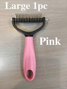 1/2pcs Stainless Steel Pet Dematting Comb, Double-Sided Slicker Brush, Suitable For Cats And Dogs, Efficiently Detangle Fur And Remove Loose Hair, High-Quality Durable Stainless Steel Material - Multicolor - View 12
