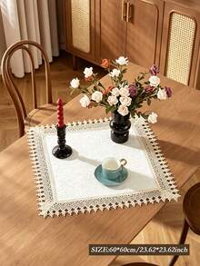 ABEST6522 Home&Living store 100% 聚酯纖維刺繡長方形正方形桌布 桌巾 家居裝飾 派對裝飾 婚禮系列 1件裝 - 彩色 - 查看 18