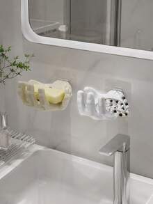 2/1pc Hand-Shaped Storage Rack, Creative Palm Design Wall-Mounted Jewelry Organizer, Soap Dish, Suitable For Bathroom, Bedroom, Vanity - Multicolor - View 7