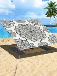 1 chiếc lều cắm trại ngoài trời in 2D, vải che nắng họa tiết Mandala, mái che nắng và bạt cắm trại leo núi, có thể giặt được, phù hợp cho nhiều bối cảnh như vườn, cắm trại, bãi biển, không bao gồm cọc chống - Nhiều màu - Xem 12