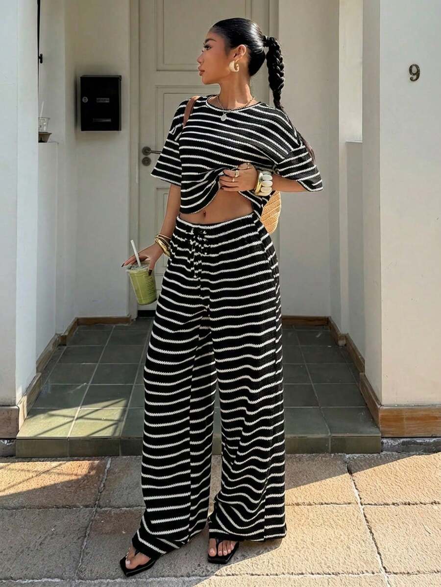 Women Two-Piece Outfits - 黑色 2 - 查看 1
