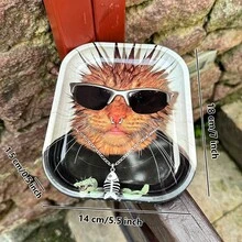 Cabin puff 1pc Cat Pattern Rolling Tray, Excellent Rolling Tool, Ideal Holiday Gift - One Size Fits All - View 9