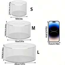 1pc Refillable Cake Stand, Round 3-Tier Cake Display Box, Suitable For Wedding, Birthday, Holiday Party Food Display - Multicolor - View 7