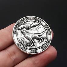 1pc 2 Game Coin, Vintage Saintess, Unicorn Lion Commemorative Coin, Collectible Coin, Letter Coin - Multicolor - View 10