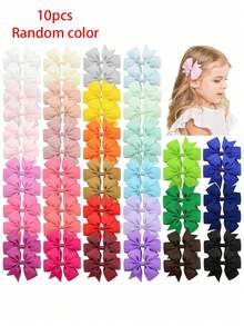 10/30/40/50pcs Bow Hair Clips Set, Suitable For All Seasons, Perfect For Daily Casual Wear, Random Color - Multicolor - View 10