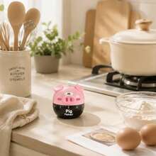 1pc Cartoon Pig Kitchen Timer, Cute Mechanical Cooking Countdown Timer, Battery-Free, Manual Egg Timer, Suitable For Baking, Cooking, Meal Prep And Learning, Portable Kitchen Gadget, Kitchen Countertop, Desk Decoration, Housewarming Gift - Multicolor - View 8
