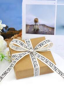 Back To School Campus Letter Ruler Ribbon DIY Handmade Class Teaching Aid, Suitable For Classroom Student Stationery Decoration, Back To School Teacher Appreciation Week Gift Wrapping Material, Youthful And Vibrant Gift Wrapping Ribbon - A - View 7
