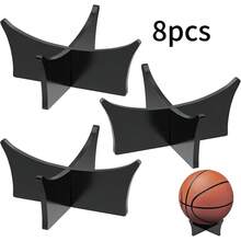 1/4/8pcs Acrylic Ball Display Stand, Suitable For Basketball, Baseball, Football, Soccer Storage, Basketball Ball Holder Base, Soccer Storage Rack, Cross Design Bracket, Waterproof And Durable PMMA Material Sports Equipment - One Size Fits All - View 13