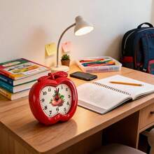 Unisex Practical Style For Bedroom And Office Desk Clock - Red - View 4