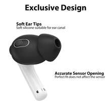 XDcase 3 Pairs Silicone Ear Tips Compatible With Airpods 4, Includes Storage Case And Carabiner (White) - View 2