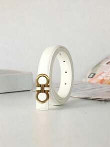 Women's 8-Shaped Buckle Denim Jeans Casual Pants Decorative Belt Versatile Women's Waist Belt - Multicolor - View 5