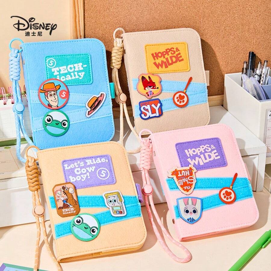 Cuaderno de mano de dibujos animados de Disney, cuaderno mini lindo, cuaderno de diario exquisito, planificador, temporada de regreso a la escuela - Multicolor - Ver 1