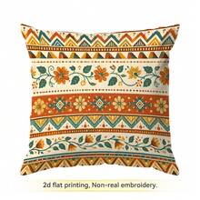4 buah/1 buah Sarung Bantal Motif Mandala dan Bunga Bohemian, Sarung Bantal Cetak Satu Sisi, Cocok untuk Ruang Tamu, Kamar Tidur, Dekorasi Rumah, Sarung Bantal Sepanjang Musim - MultiWarna - View 14
