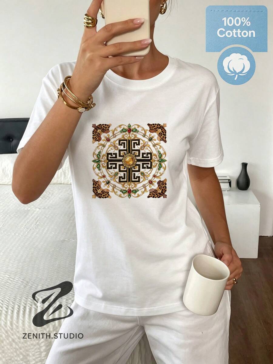 Women T-Shirts - 白色 - 查看 1