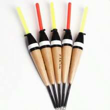 FTK 3pcs Fish King Fishing Floats, 9.06 Inches/0.21 Oz, Balsa Wood Vertical Fishing Floats - Multicolor - View 8