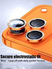 1pc Orange Lens Protector Ring/Case Compatible With IPhone 17, Tempered Glass [Scratch-Resistant] Metal Single Ring Camera Screen Protector Lens Film Lens Cover Lens Protector Ring, Compatible With IPhone Ultra/18 Pro Max/18 Pro/18/17e/17 Pro Max/17 Pro/17 Air/17/16e/16 Pro Max/16 Pro/16 Plus/16/15 Pro Max/15 Pro/15 Plus/15/14/13/12 And Other Models - Orange - View 6