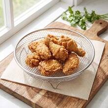 1/3 Layer Stackable Air Fryer Basket - Stainless Steel Cooking Rack, Suitable For Chicken Wings, Bread - Space-Saving Design, Even Heat Distribution, Easy To Clean - Fits Most Air Fryers, Kitchen Accessory, Durable Cookware - A - View 6