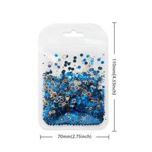 5g Navy Blue & Gold Mixed Hexagon Glitter Nail Art Decoration, Vintage Dark Tone Luxury Style/Vintage Fairy Tale Fantasy Style/Mysterious Mori Style/Deep Sea Eerie Style Nail Art Material, DIY Decoration Supplies For Women's Nail Salon Nail Accessories - Multicolor - View 6
