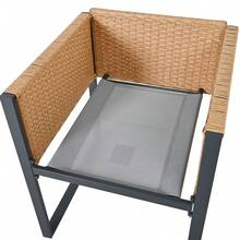 Patio Furniture Sets pour la maison, noir, tissu, Not Applicable x Not Applicable x Not Applicable cm - Tabac - Voir 2