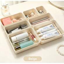 Drawer Storage Box Divider Extendable Organizing Box Built-In Divider Dressing Table Cosmetics Lipstick Classification Compartment - A - View 3