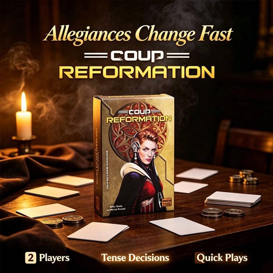1 Box Antique Pattern Hidden Faction Strategy Card Game, Full Influence Card Deck With Guide, Durable Hard Paper Parts, Gothic Carving Noble Lady Vintage Box Design, Loyalty Deduction Challenge Game, Weekend Hangout, Autumn Indoor Activity - Multicolor - View 1