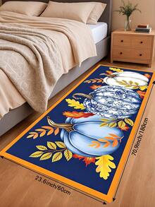 1/2件裝感恩節多色南瓜圖案廚房裝飾地毯，秋季廚房地毯與墊子，防滑可水洗吸水廚房配件裝飾墊，感恩節節日禮物！ - 彩色 - 查看 14