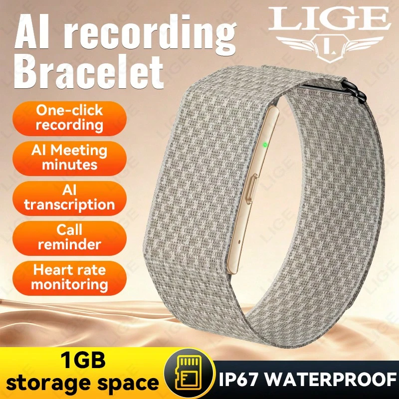 LIGE Fashion New Smart Band, Screenless Design, Waterproof, Multiple Sports Modes, Activity Tracking, Sleep Monitoring