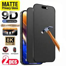 CASECOPS 2Pcs Matte Privacy Tempered Glass Phone Screen Protector, Compatible With IPhone 17 Pro Max/17 Pro/17 Air/17/16 Pro Max/16 Pro/16 Plus/16E/16/15 Pro Max/14/13/12/11 Series, Soft Matte Texture With A Silky Smooth Touch, Full Coverage, Anti-Fingerprint, Anti-Scratch, Compatible Phone Cases - 2Pcs - View 17