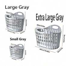 1pc Foldable Laundry Basket With Handles, Collapsible Clothes Storage Organizer, Dirty Laundry Hamper, Space-Saving Fabric Basket, Perfect For Dorm Room, Bedroom, Apartment, Home Organization Solution, Portable Laundry Container - Multicolor - View 8