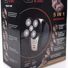 5-In-1 Rotary Electric Shaver 4D Rechargeable Bald Head Hair Beard Trimmer Razor - Khaki - View 8