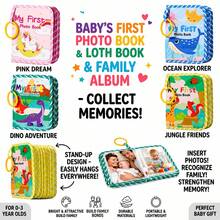 Album Foto Bayi dari Kain Lembut, Cermin Terintegrasi dengan Cincin Gantung yang Dapat Dilepas, Cocok untuk Berbagai Ukuran Foto, Hadiah Kenang-kenangan Bayi - MultiWarna - View 3