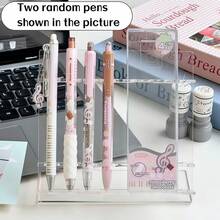 2/4pcs Strawberry Chocolate Scented Pen Set: 0.5mm Retractable Ballpoint Pens, Includes 1 Scented Pen And 1 Erasable Pen, Quick-Drying Black Ink, Suitable For Writing, Ergonomic Grip, Ideal For Study, Exams And Office Use - A - View 12