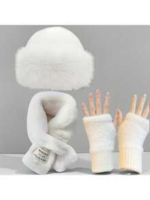 1/3 piezas Conjunto de accesorios de invierno cálido adecuado para mujeres. Incluye guantes, bufandas y gorros. Es perfecto para clima frío y actividades al aire libre. - A - Ver 9