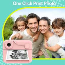 Photo Paper Included Camera Kids Instant Print Camera Fun Creative Set With Included Paper Rolls Color Pens Capture Fun In An Instant Portable 1080P HD Video Photo 2.4-Inch Screen Digital Camera Toy Toy Camera With Free Photo Paper - XX-multicolor - View 12