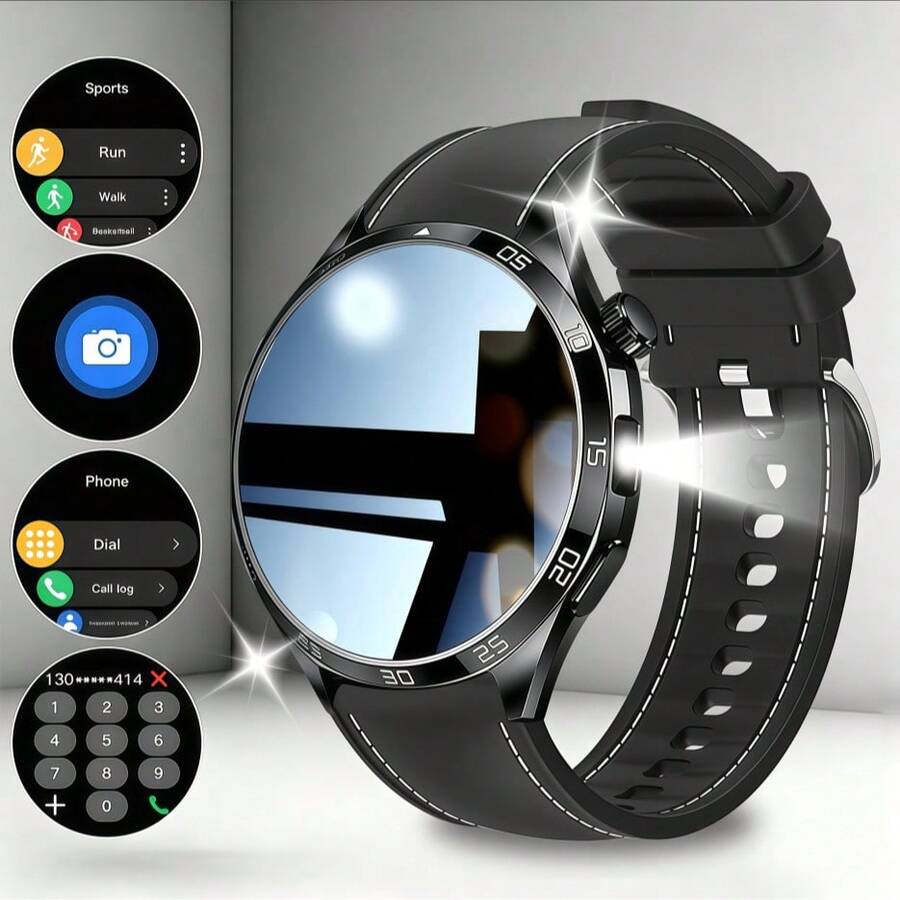 Unisex Smartwatch - Wireless Calling/Texting/Multiple Sports Modes/Remote Camera/Fitness Tracker, Compatible With Android And IOS Systems, USB Charging, Alloy Case/Silicone Strap, Fashionable And Modern, Clear Screen Display, Perfect Gift For Men/Women/Lovers/Parents. 2026 New Model - View 1