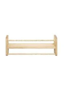 Wavy Edge Beaded Wooden Floating Wall Shelf With Hooks, Cute Baby Room Display & Storage Rack For Baby Books, Toys, Clothes And Decor - Multicolor - View 19