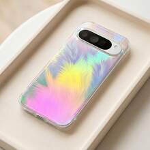 Feather Gradient Transparent Protective Case Compatible With Google Pixel 11Pro XL 11/11Pro/10/9 Pro XL/10/9 Pro/9A/10A Colorful Shockproof Phone Case - K7 - View 15