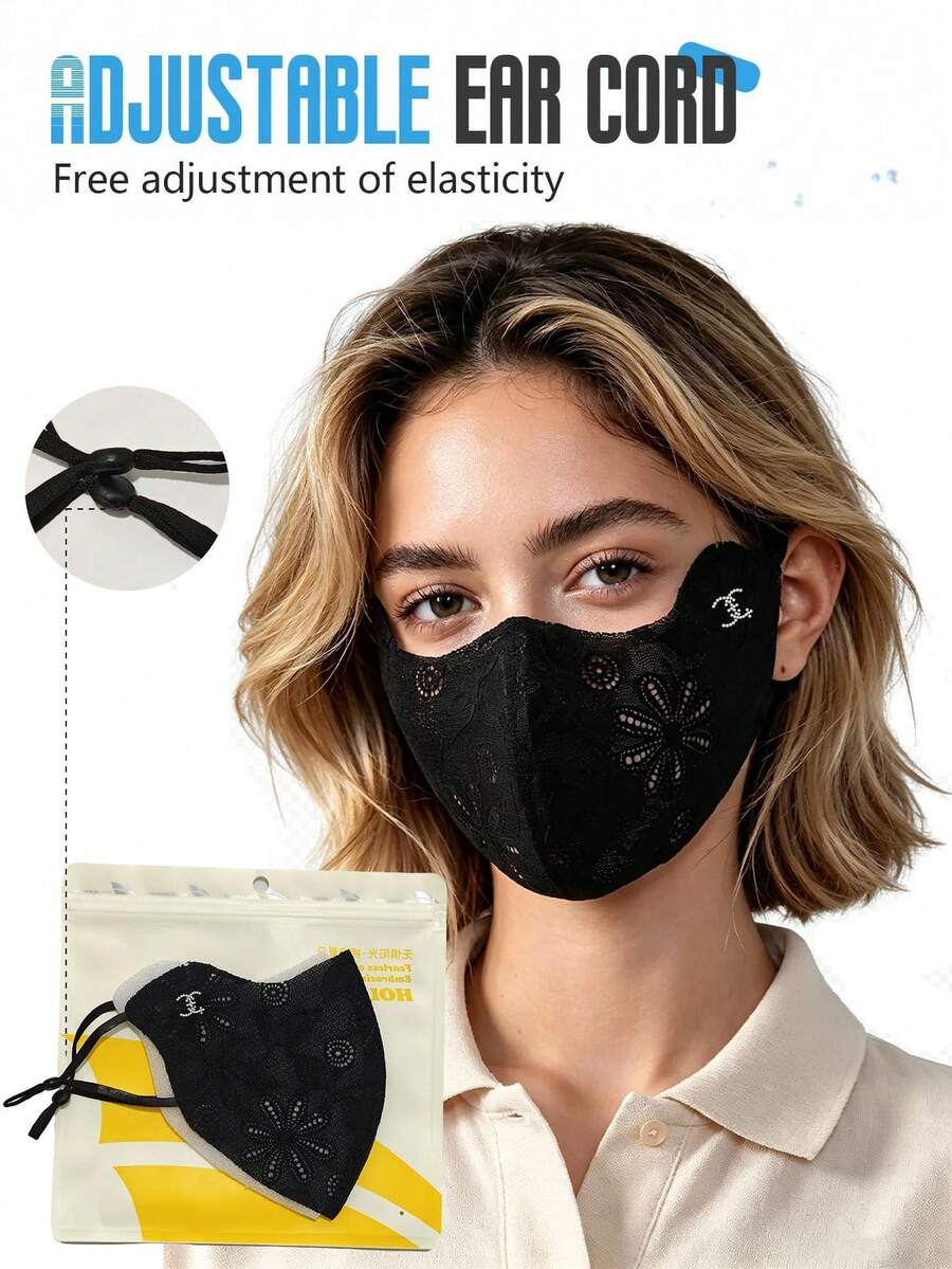 Máscara de protección solar para ciclismo con bucles ajustables para las orejas, ligera, transpirable y resistente a los rayos UV, adecuada para el uso diario de las mujeres - Multicolor - Ver 1