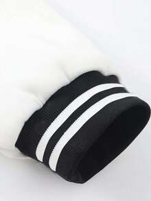 2pcs/Set Boys' Casual Outdoor Colorblock Commuter Comfortable Jacket And Sweatpants - Black - View 5