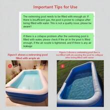 1pc Luxury Foldable Portable Multi-Layer Inflatable Swimming Pool, Suitable For Adults And Families - Durable Thickened PVC Material, Great For Water Entertainment In Garden, Backyard Or Rooftop - Multicolor - View 7