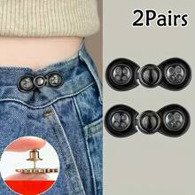 1Pair/2/3Pairs No-Sew Waist Buckle, Adjustable Detachable Button For Jeans, Pants, Skirts, Waist Size Reducer, No-Drill Waist Adjustment Tool - Multicolor - View 22