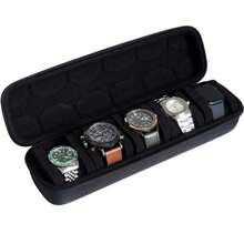 Kotak Penyimpanan Jam Tangan Portabel dengan Pegangan, Penutup Flip dengan Lapisan Anti Gores, Kotak Jam Tangan Multifungsi untuk Pria dan Wanita, Cocok untuk Rumah dan Perjalanan, Hadiah Ideal untuk Kolektor Jam Tangan, Aksesori Jam Tangan untuk Pria dan Wanita, Dekorasi Penyimpanan Rumah, Perlengkapan Perjalanan Penting - Hitam - View 9