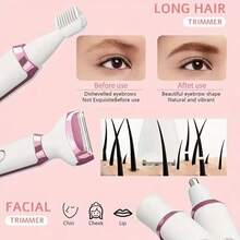 Women's Electric Shaver, 4-In-1 Rechargeable Grooming Kit, Facial Razor, For Nose, Legs, Underarms, And Bikini, Portable - Upgraded Version - View 6