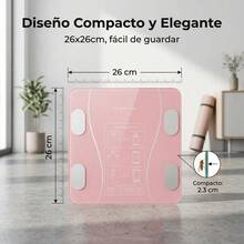 Báscula inteligente, báscula de baño digital, sincroniza los datos con la APP de fitness - A - Ver 6