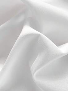 1pc White Solid Color Thick Brushed Microfiber Fitted Sheet Soft Mattress Cover - White - View 4
