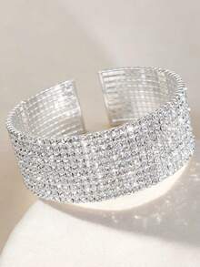 1pc 10-Layer Multi-Layer Fashion Elegant Rhinestone Inlaid Shiny Bling ...